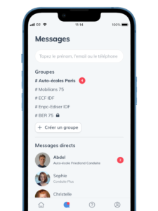 chat messagerie groupe agora